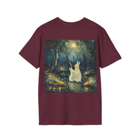 Whimsical Moomin Love Charcoal T-Shirt for Men and Women.