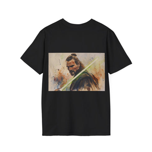 Legendary Jedi QuiGon Jinn Shirt in Charcoal, Men's Regular Fit Summer Tee