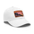Miami Sunset Horizon Baseball Cap in White with Light Brown Patch