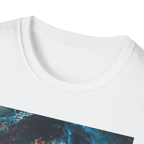 Charcoal DTG cotton T-shirt featuring vibrant portrait of Rubeus Hagrid