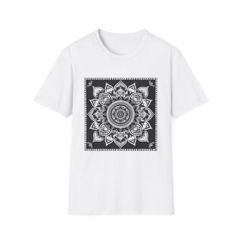 Serene Mandala Journey to Your Inner Peace T-Shirt in Charcoal