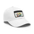 Labrador Love Embroidered White Baseball Cap with Light Brown Patch