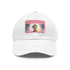 Neon Watercolor Baby Groot Baseball Cap in White with Rectangle Patch