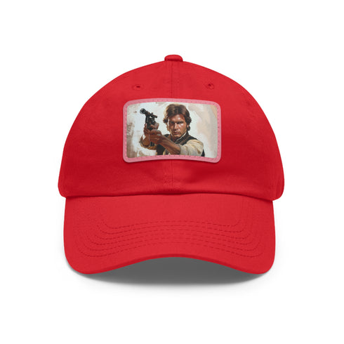 Galactic Smuggler Cap Han Solo-inspired rectangle white hat.