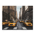 Vibrant NYC Cab Chaos jigsaw puzzle with iconic yellow cabs in bustling city scene
