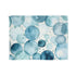 Ocean Eden Bay Blanket: Serene blue ocean watercolor pattern.