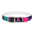 Neon graffiti dog collar in urban chic black onyx, size M.