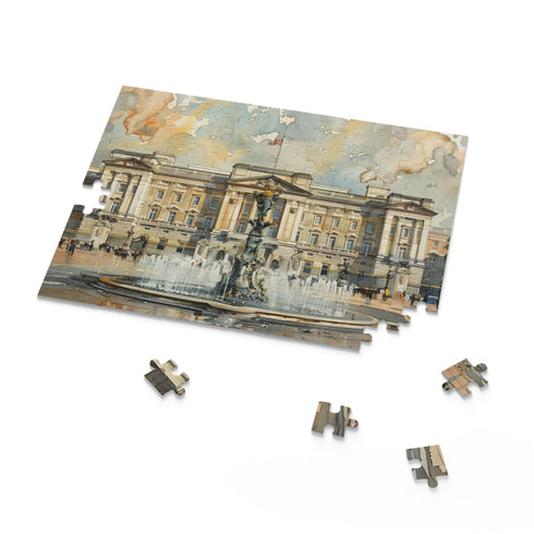 Watercolor Buckingham Palace jigsaw puzzle, 10" x 8", 120 pcs.