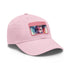 Gosling Glow Watercolor Cap - White Rectangle hat, neon watercolor pop.