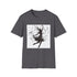 Charcoal cotton t-shirt with musical notes dancer silhouette lightweight and breathable