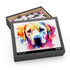Adorable Labrador pup themed jigsaw puzzle for dog lovers.
