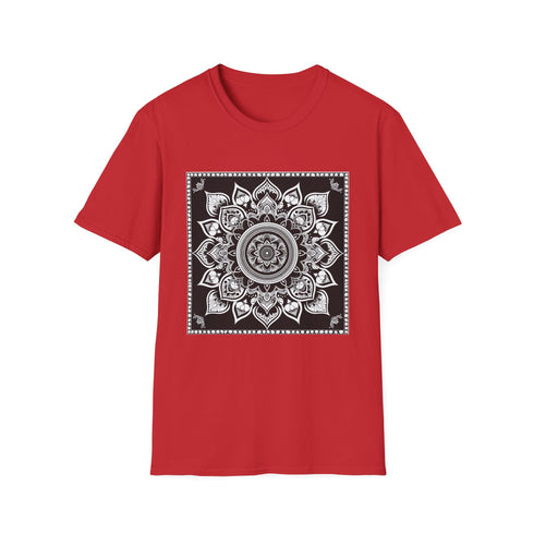 Serene Mandala Charcoal T-Shirt, Regular Fit - Journey to Inner Peace