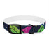 Neon graffiti dog collar for stylish M sized pups in black.