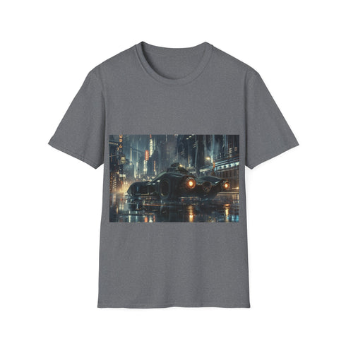 Gotham City Batmobile Tee in Charcoal for Men's Summer Style