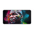 Neon Tyson Desk Mat with Watercolor Portrait of Mike Tyson