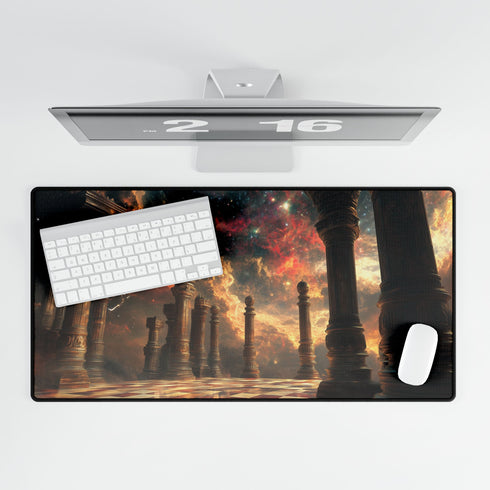 Astral Chessboard Floating Temple Sci-Fi XXL Extended Desk Mat - View 5 | Prints With Passion