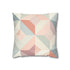 Pastel Geometrics pillow case with seamless pattern, soft hues for modern bedroom decor