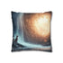 Quantum Fox Behind Waterfall Portal Double-Sided Square Cushion Cover