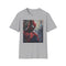 Charcoal cotton crew neck T-shirt featuring vibrant Spider-Man painting