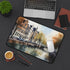 Amsterdam City Desk Mat with vibrant cityscape image for work and study.