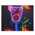 Neon cocktail jigsaw puzzle with vibrant tropical nightlife design.