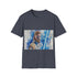 Obi Wan's blue lightsaber graphic tee, charcoal, regular fit, crew neck.