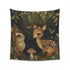 Whispers of the Woods: A Creature Tapestry - Adorable woodland creatures in a lush forest setting, perfect for all seasons. High-quality and stylish home decor.