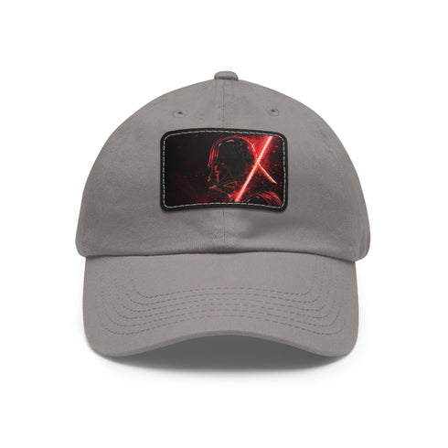Dark Side Vader Sith baseball cap in white with light brown patch.