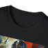 Charcoal cotton T-shirt with vibrant Superman portrait inspiring timeless strength