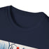 Charcoal cotton T-shirt with vibrant floral pattern and crew neck design