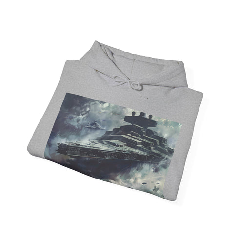 Navy Star Destroyer galaxy command hoodie, men's and women's size S.
