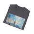 Empire State Building watercolor print charcoal t-shirt, regular fit.