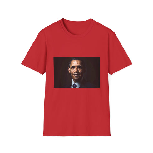 Charcoal cotton crew neck T-shirt featuring Obama silhouette vibrant summer design