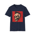 Punk rock charcoal T-shirt with rebellious skull graphic and crew neck