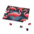 Vibrant pink flamingo puzzle for bird lovers and puzzle enthusiasts.