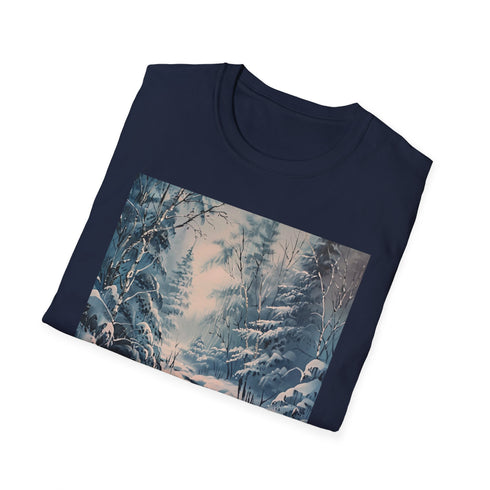 Winters Embrace: Wonderland Painting T-shirt Snowy Wonderland T-Shirt