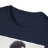 Charcoal cotton crew neck t-shirt with watercolor portrait of Anthony Davis