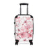 Stylish small black Cherry Blossom Dream Suitcase for travel.
