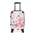 Pink and white cherry blossom small suitcase with black trim, Travel Accessories