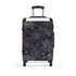 Firework Fiesta Suitcase Pattern small black travel bag with vibrant design