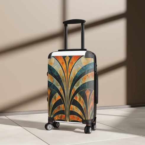Abstract Art Deco Patterns Small Black Suitcase - Stylish travel essential standout