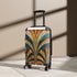 Abstract art deco patterns black suitcase - chic, artistic, sophisticated, standout luggage.
