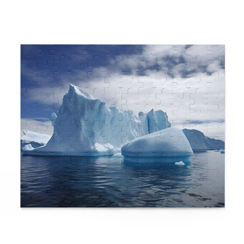 Antarctic icebergs jigsaw puzzle, 10x8 inches, 120 pieces, snowy landscapes