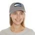 White cotton hat with light brown rectangle patch for Kilimanjaro adventurers.