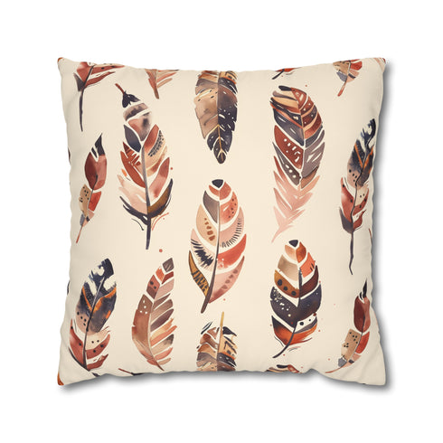 Boho Feathers Pillowcase Collection - Add whimsical charm to your bedroom with this cozy bohemian pillowcase