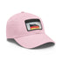 German pride flag cap with white/light brown patch, rectangle shape.