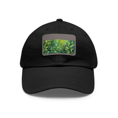 Gondorian Grove baseball cap with light brown rectangular patch and foliage design.