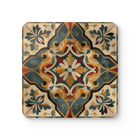 Artisan Tiles Coaster Set with Timeless Elegance Square Design