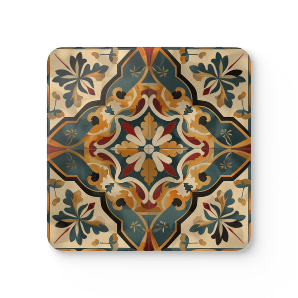 Artisan Tiles Coaster Set with Timeless Elegance Square Design