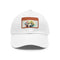 Labrador Love White Baseball Cap with Light Brown Rectangle Patch